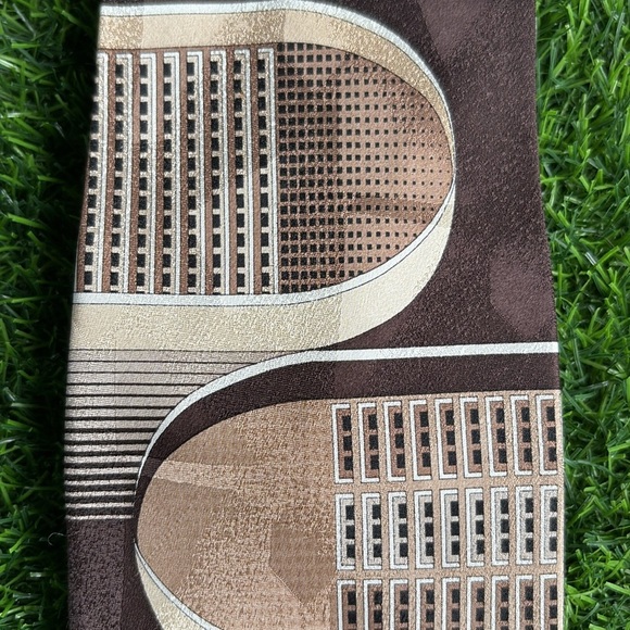 PIERRE BALMAIN Brown & Beige Men’s Luxury Designer Silk Necktie Professional - Picture 2 of 5